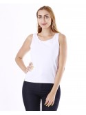 Débardeur Blanc en 100% coton pour Femme - Request Green